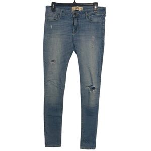 Hollister Light Blue Distressed blue Skinny Jeans size 7R